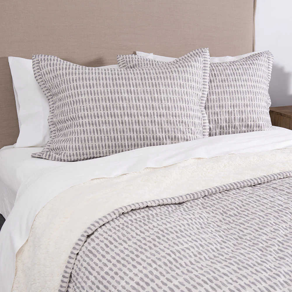 Cubrecama Quilt Estampado Sherpa Drecera 2 Plazas Gris - Image 3