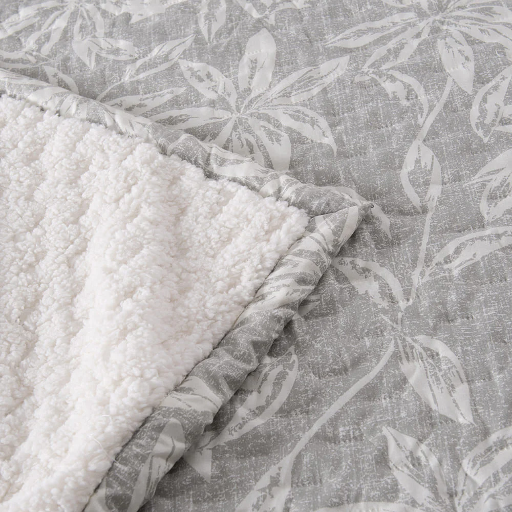 Cubrecama Quilt Estampado Sherpa Fulles 2 Plazas Verde - Image 3