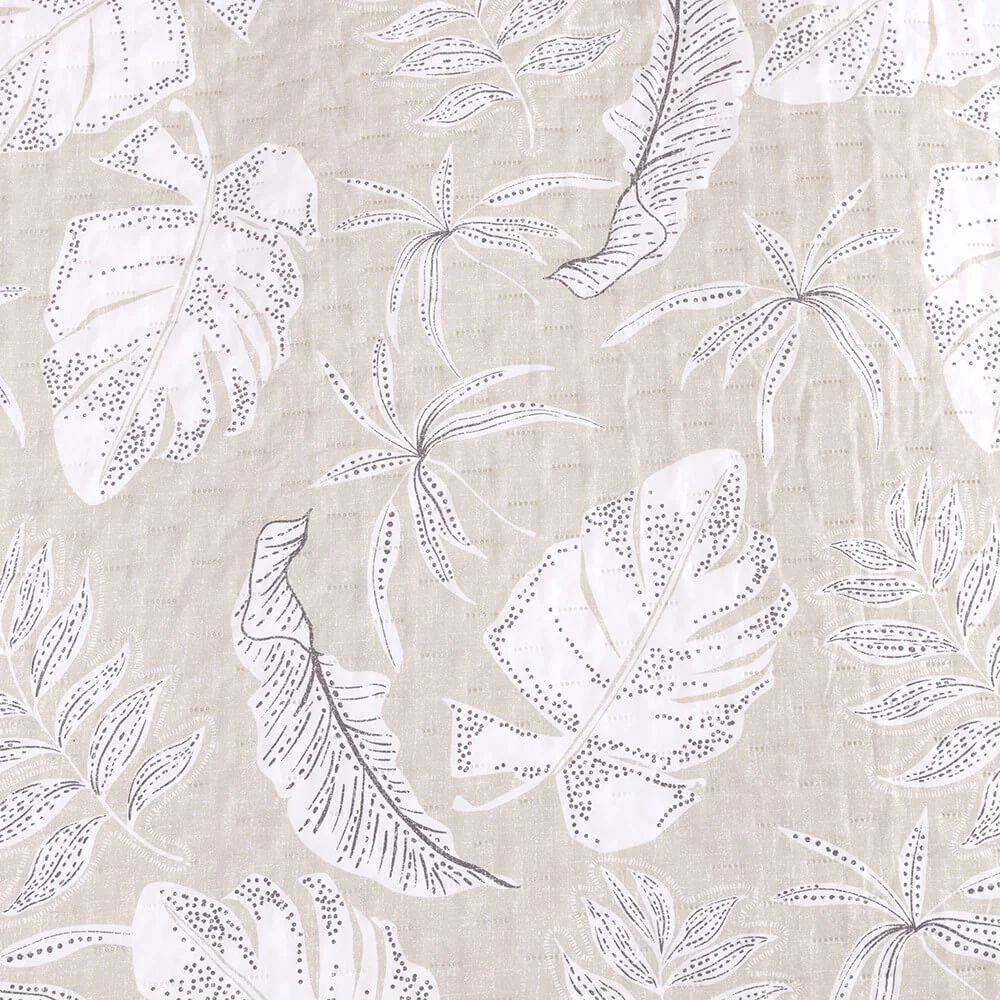 Cubrecama Quilt Estampado Sherpa Palm King Perla - Image 5