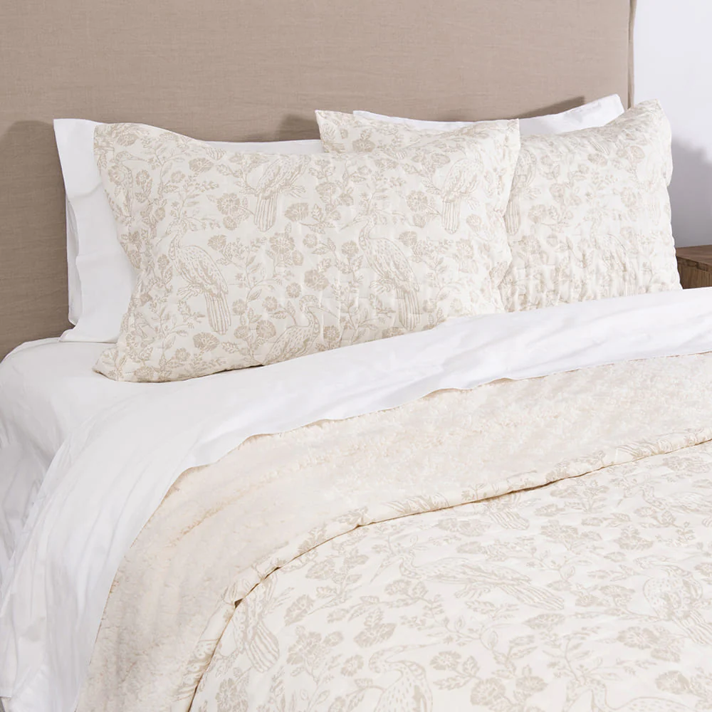 Cubrecama Quilt Estampado Sherpa Solana King Crudo - Image 3