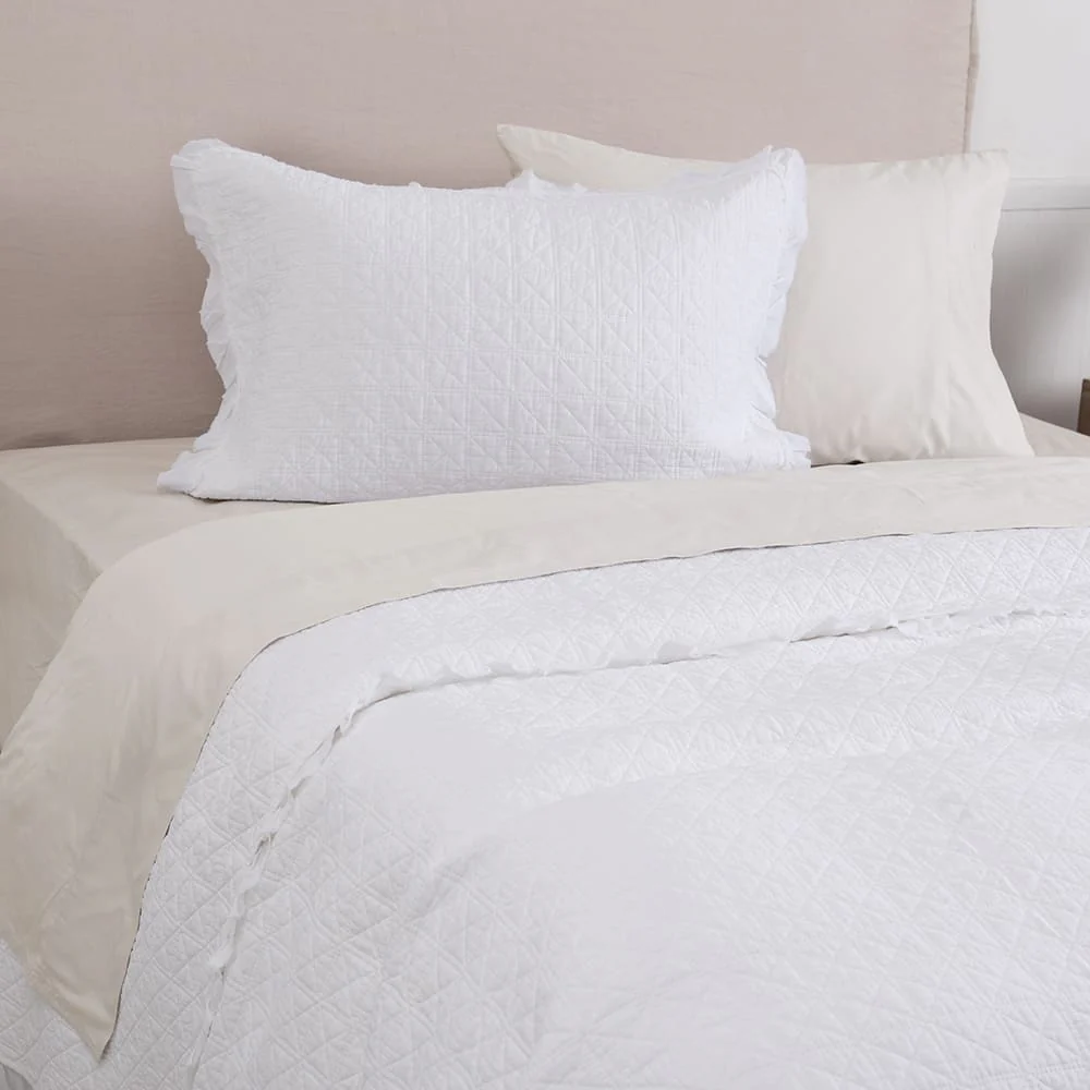Cubrecama Quilt Florencia 1.5 Plazas Blanco - Image 2