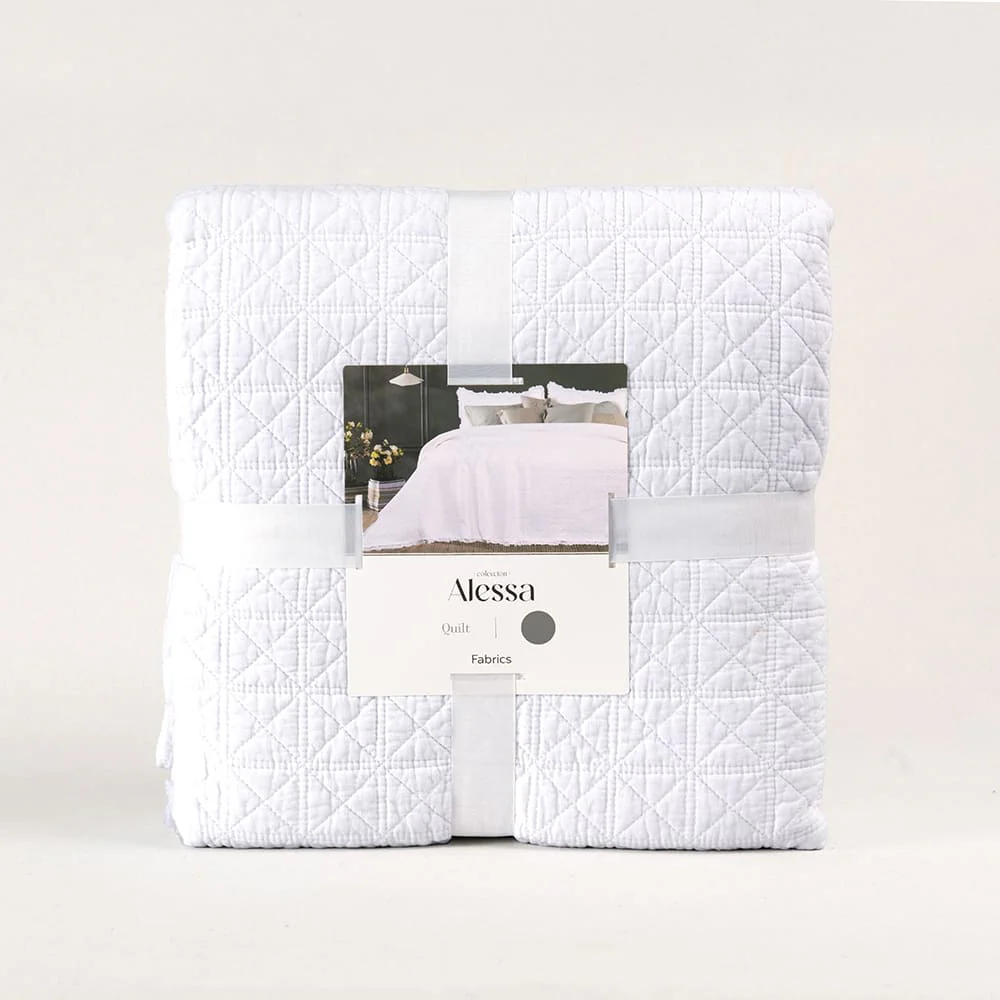 Cubrecama Quilt Florencia 1.5 Plazas Blanco - Image 4