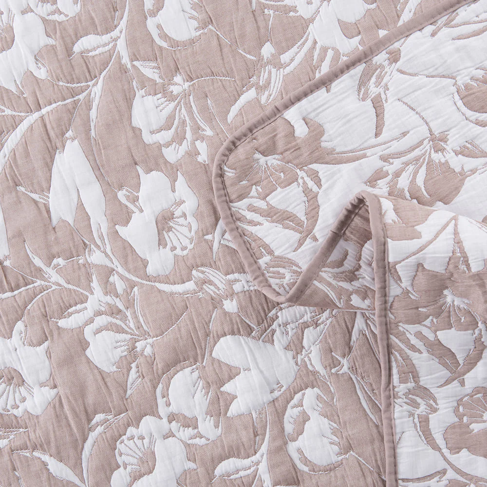 Cubrecama Quilt Jacquard Alicia 2 Plazas Malva - Image 3