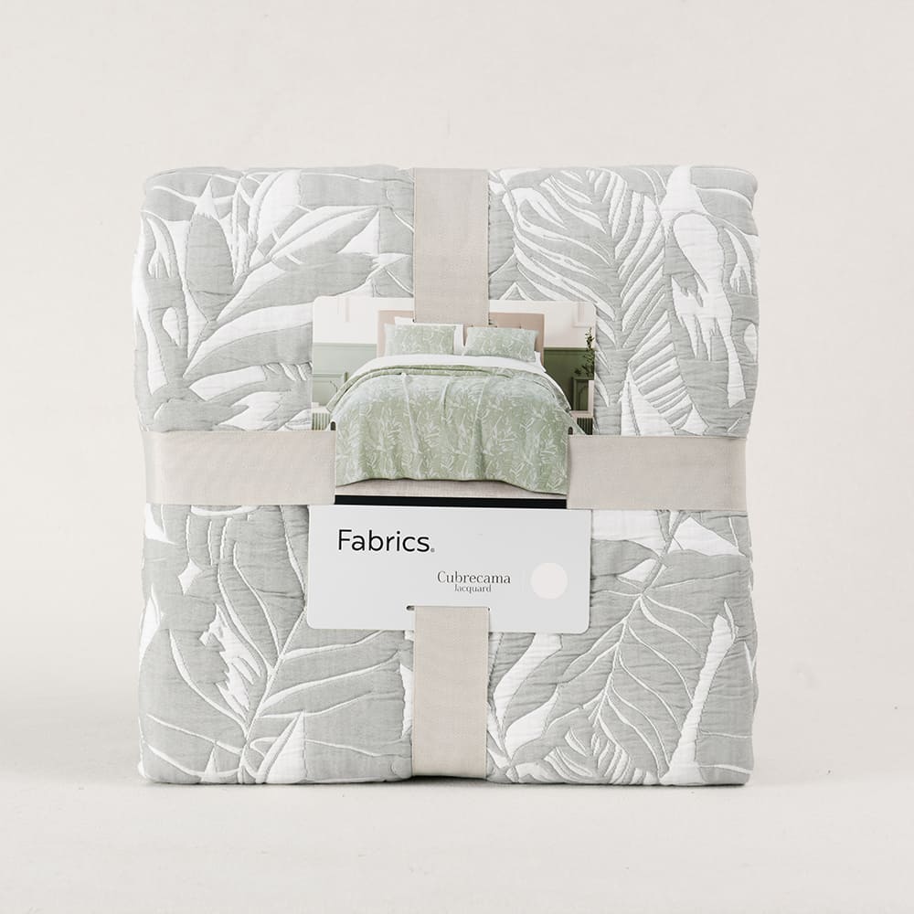 Cubrecama Quilt Jacquard Buzios King Verde - Image 4