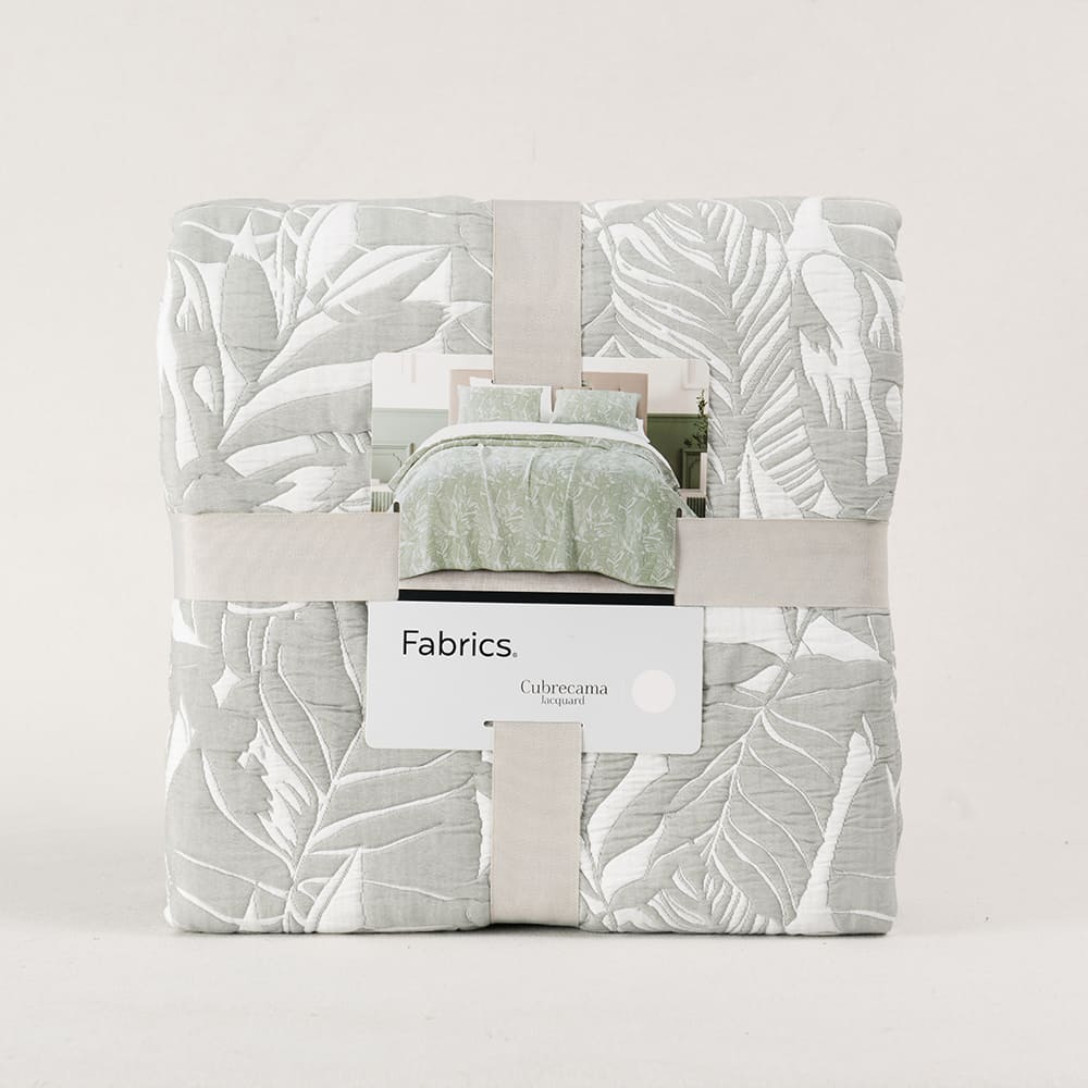 Cubrecama Quilt Jacquard Buzios Super King Verde - Image 5