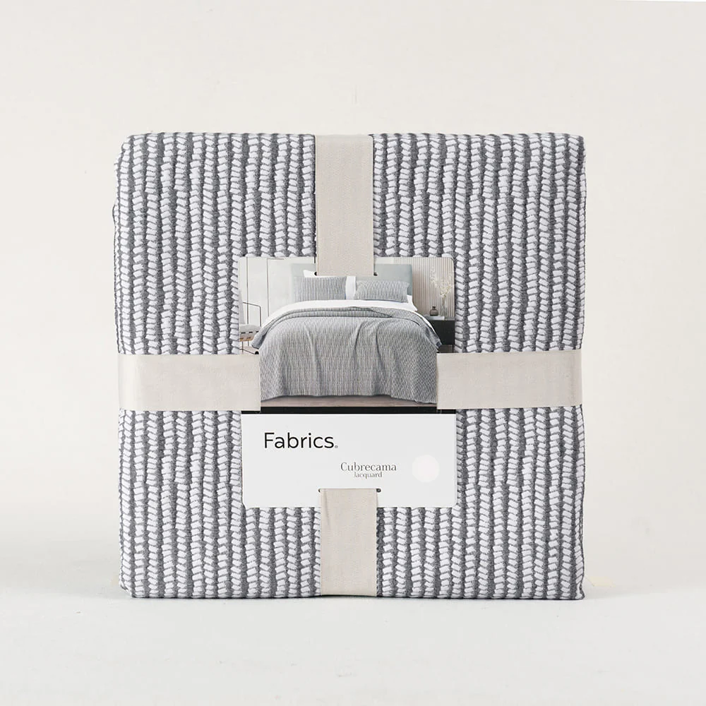 Cubrecama Quilt Jacquard Enzo 2 Plazas Gris - Image 4
