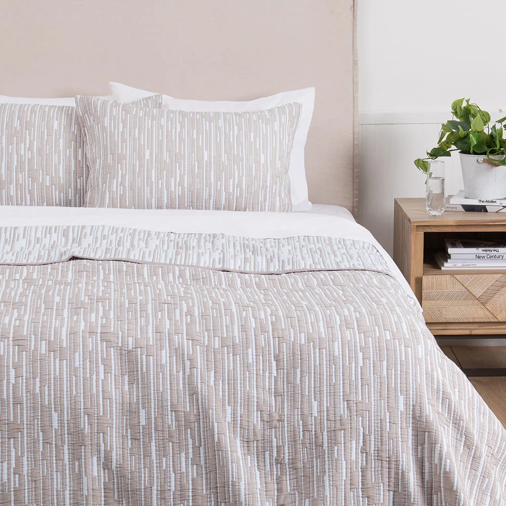 Cubrecama Quilt Jacquard Lorenzo Super King Beige
