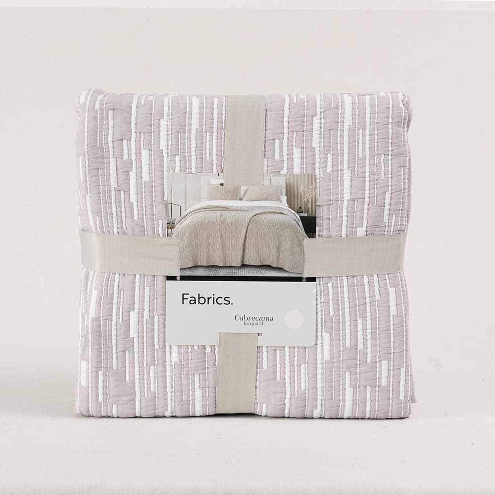 Cubrecama Quilt Jacquard Lorenzo Super King Beige - Image 4