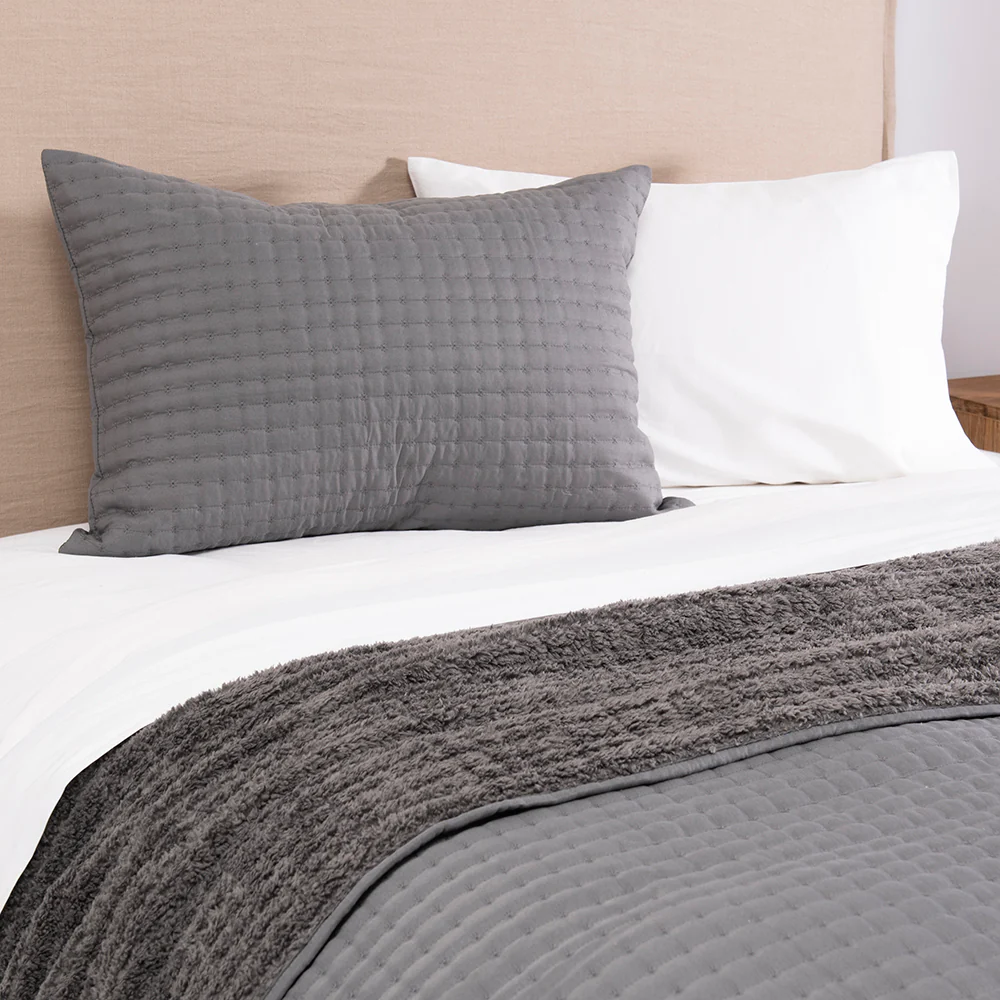Cubrecama Quilt Lineal Sherpa 1.5 Plazas Marengo - Image 2