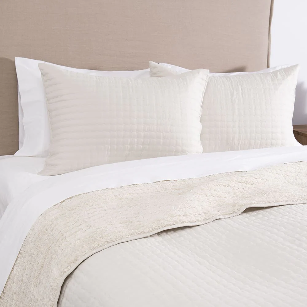 Cubrecama Quilt Lineal Sherpa King Beige - Image 2
