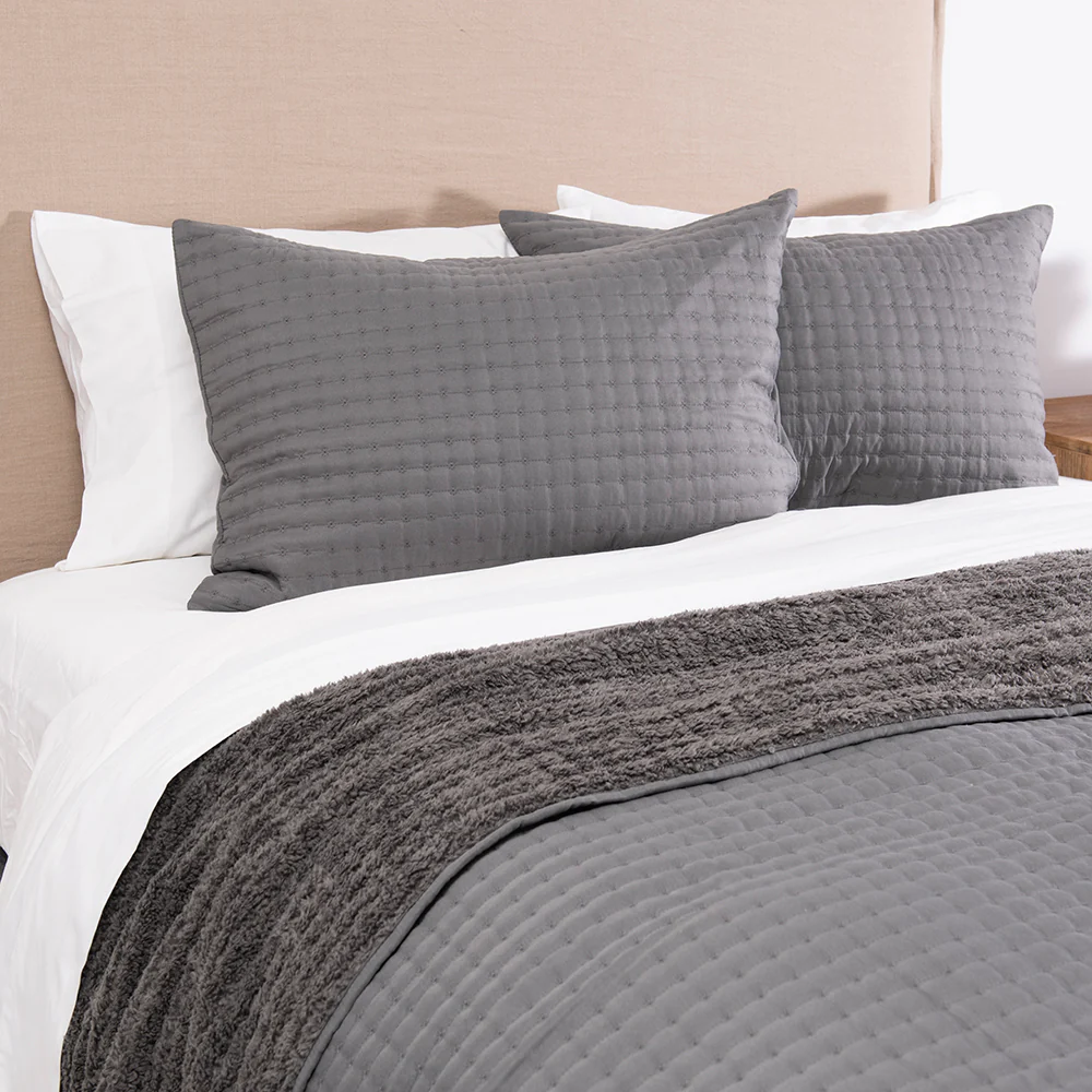 Cubrecama Quilt Lineal Sherpa King Marengo - Image 2