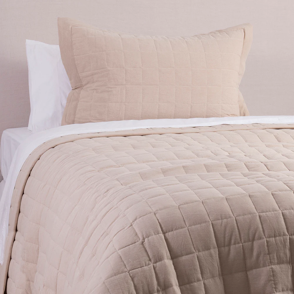 Cubrecama Quilt Oxford 1.5 Plazas Beige - Image 3