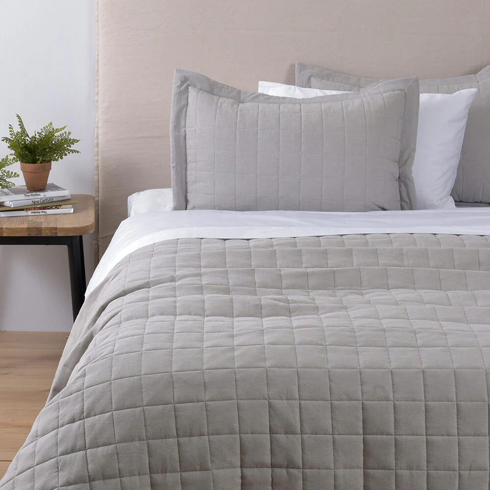 Cubrecama Quilt Oxford 1.5 Plazas Perla