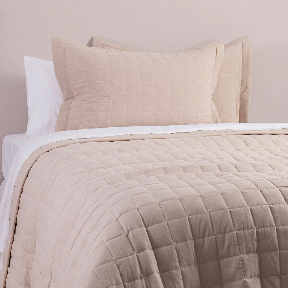 Cubrecama Quilt Oxford King Beige - Image 3