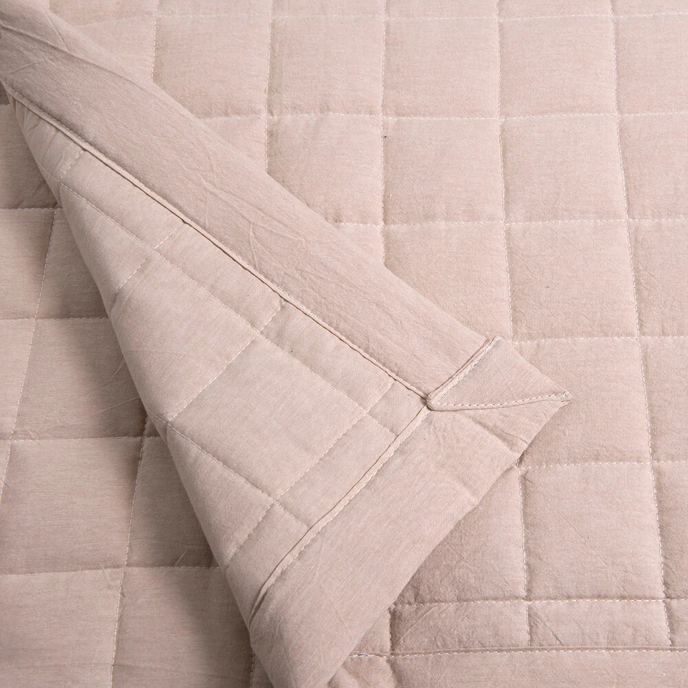 Cubrecama Quilt Oxford King Beige - Image 4