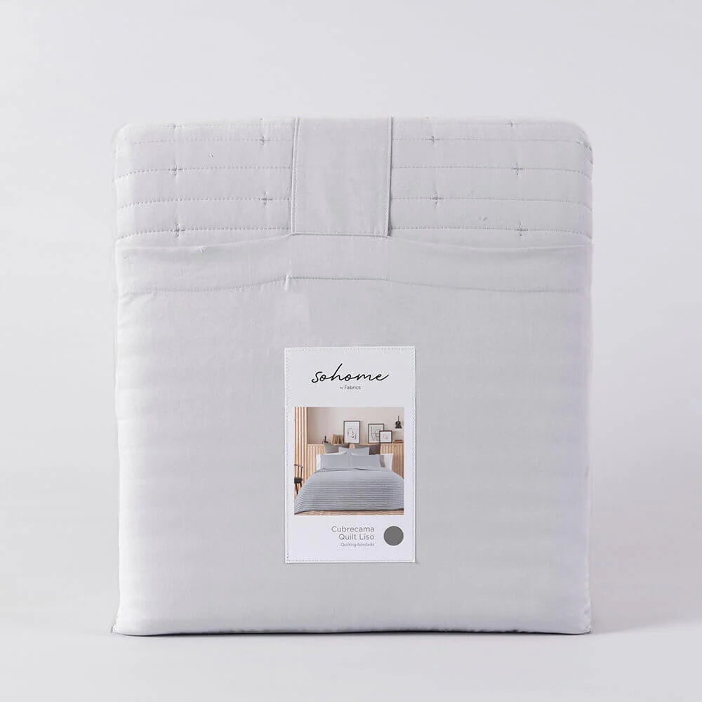Cubrecama Quilt Renato King Gris - Image 4