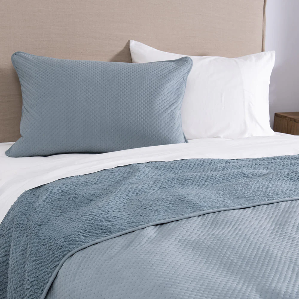 Cubrecama Quilt Smooth Sherpa 1.5 Plazas Azul - Image 2