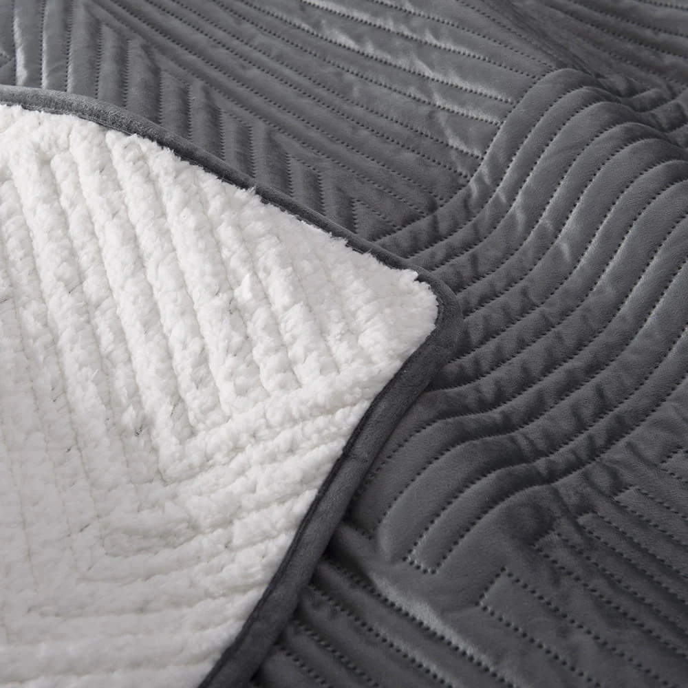 Cubrecama Quilt Velvet Sherpa Taro 2 Plazas Marengo - Image 3