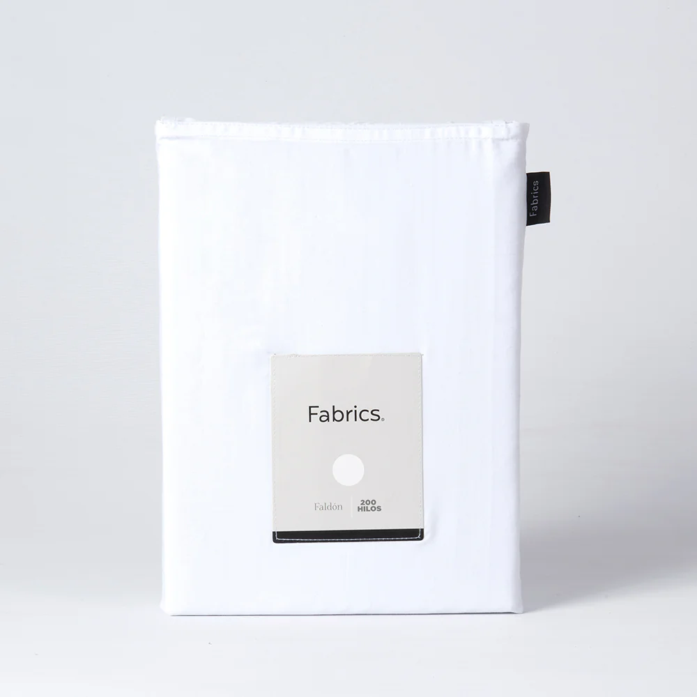 Faldón 200 Hilos Liso 1.5 Plazas Blanco - Image 2