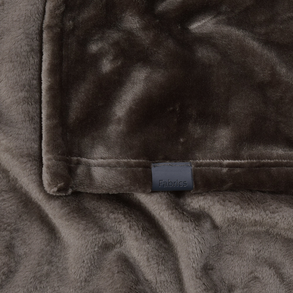 Frazada Flannel Básica 2 Plazas Gris - Image 3