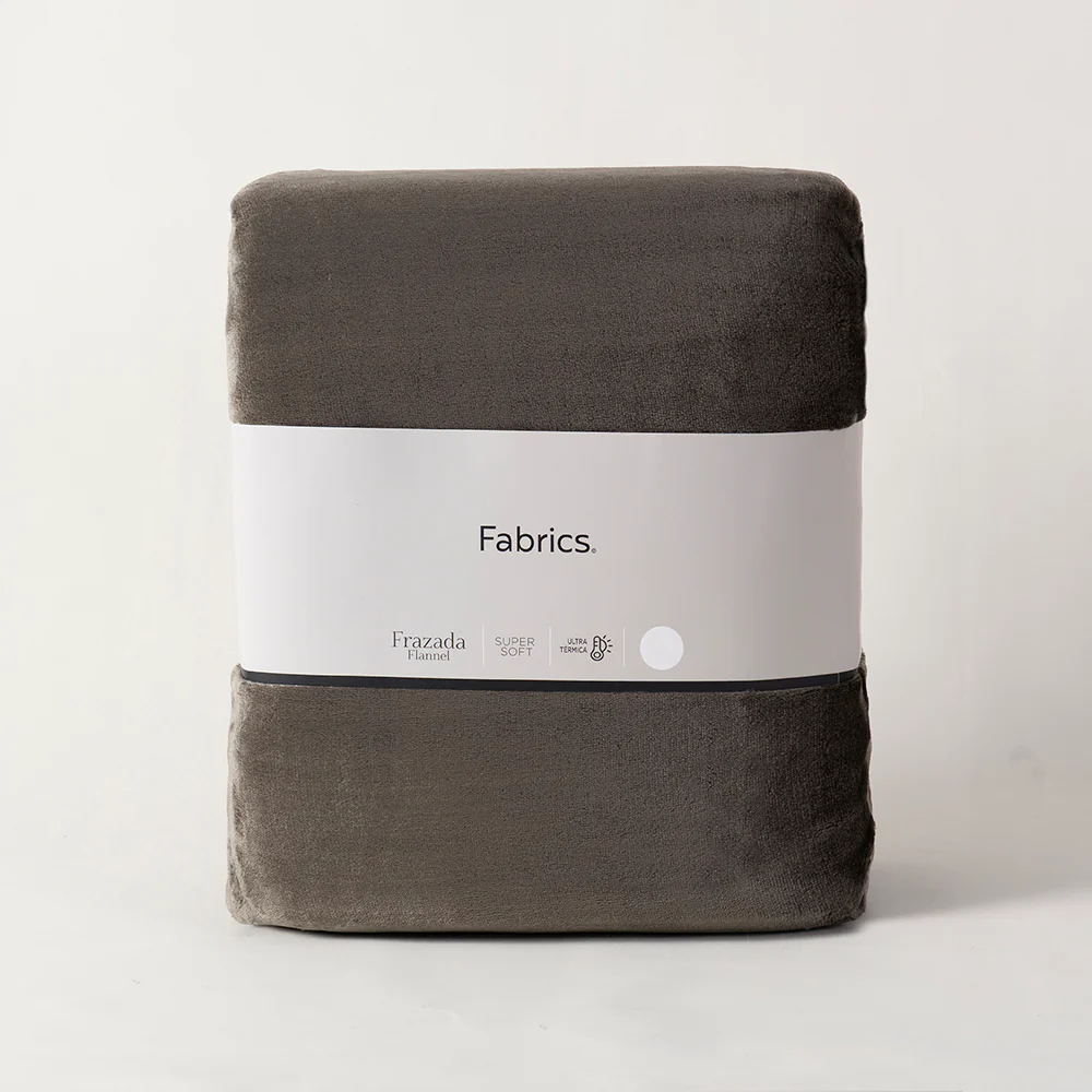 Frazada Flannel Básica Super King Gris - Image 4