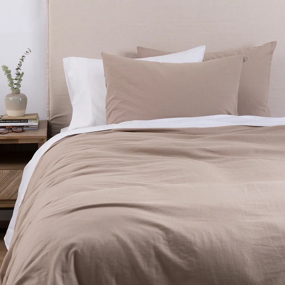 Funda de Plumón Lino 1.5 Plazas Taupe