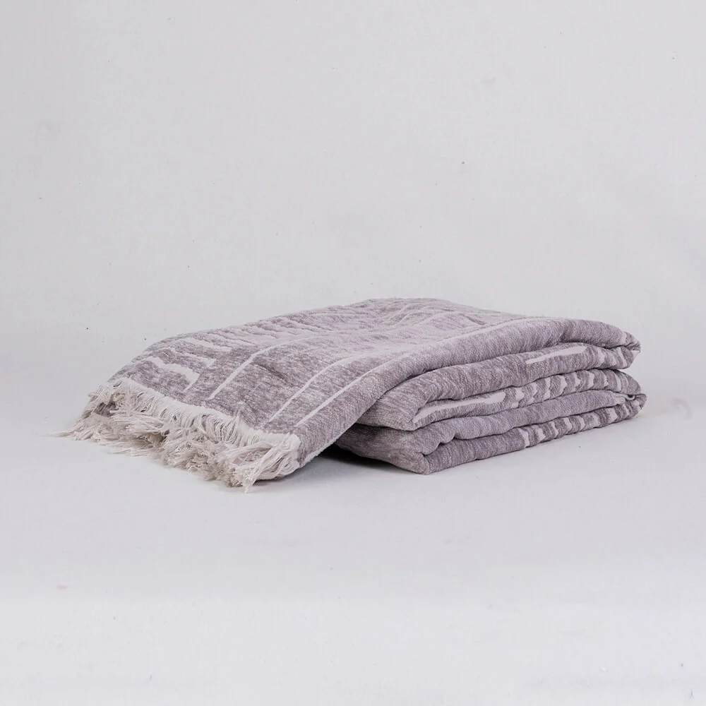 Manta Chenilla Boston Gris - Image 3