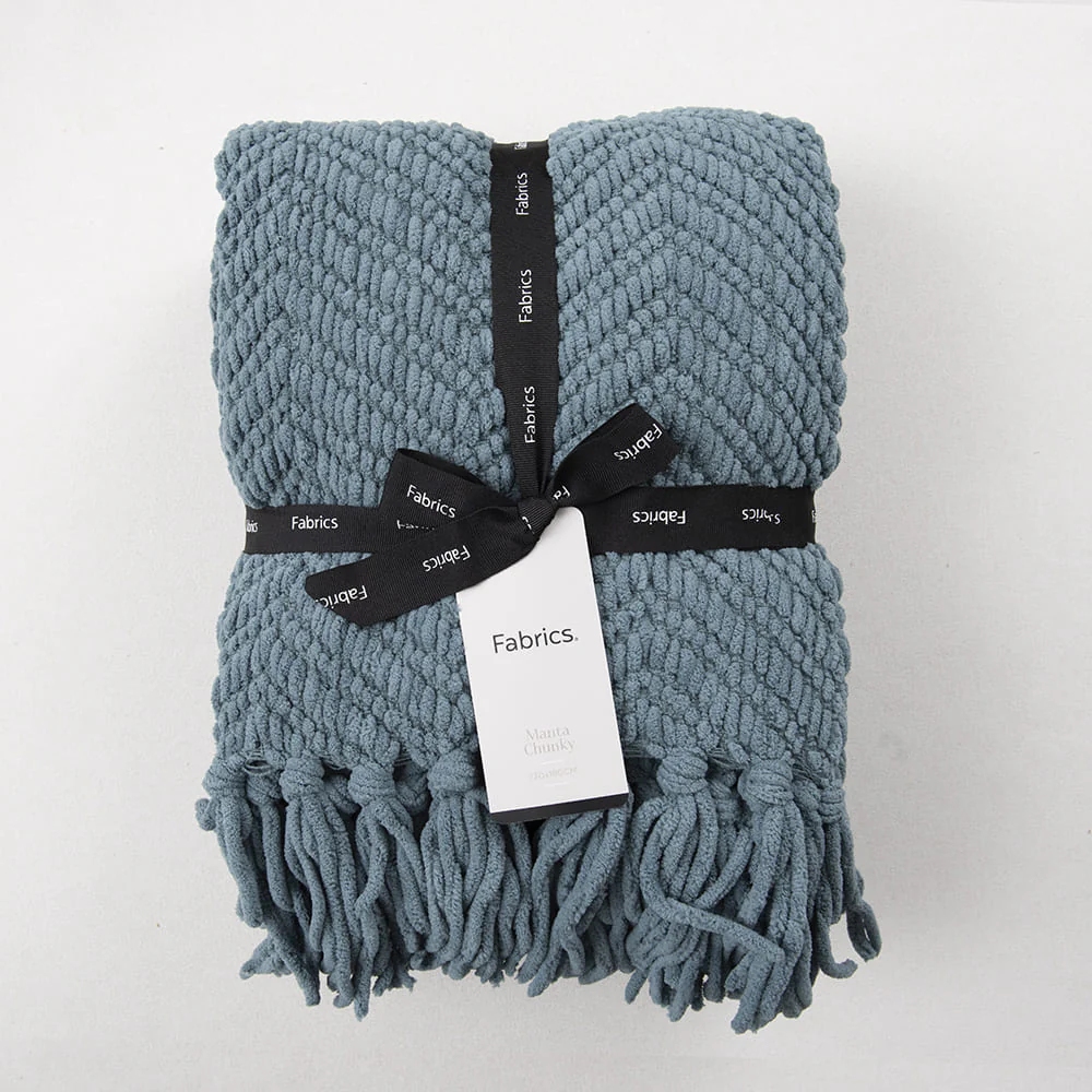 Manta Chunky Zigzag Petróleo