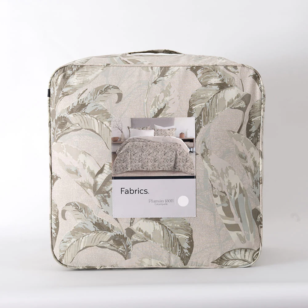 Plumón Estampado Arboleda 2 Plazas Beige - Image 7