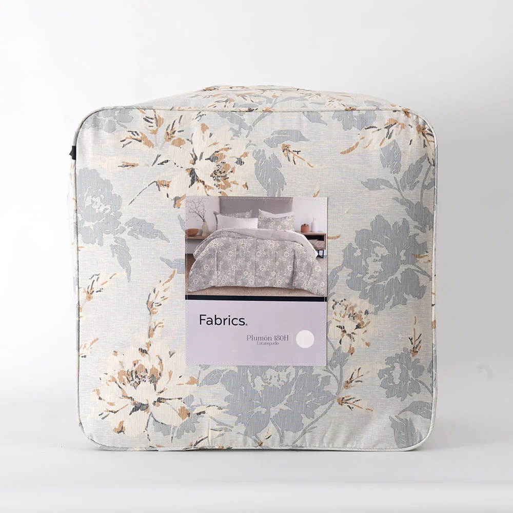 Plumón Estampado Rosalía 1.5 Plazas Gris - Image 5