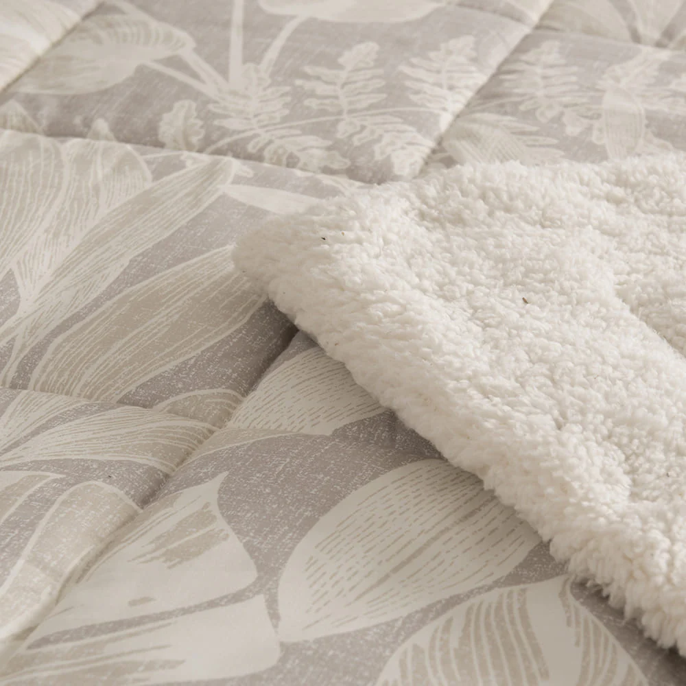 Plumón Estampado Sherpa Boira 2 Plazas Gris - Image 3