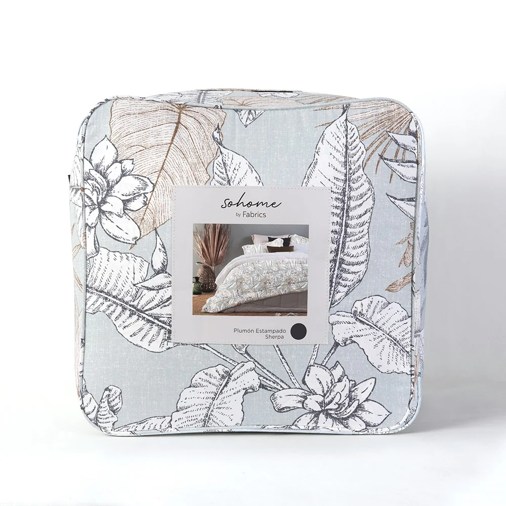 Plumón Estampado Sherpa Rocío 1.5 Plazas Agua - Image 6