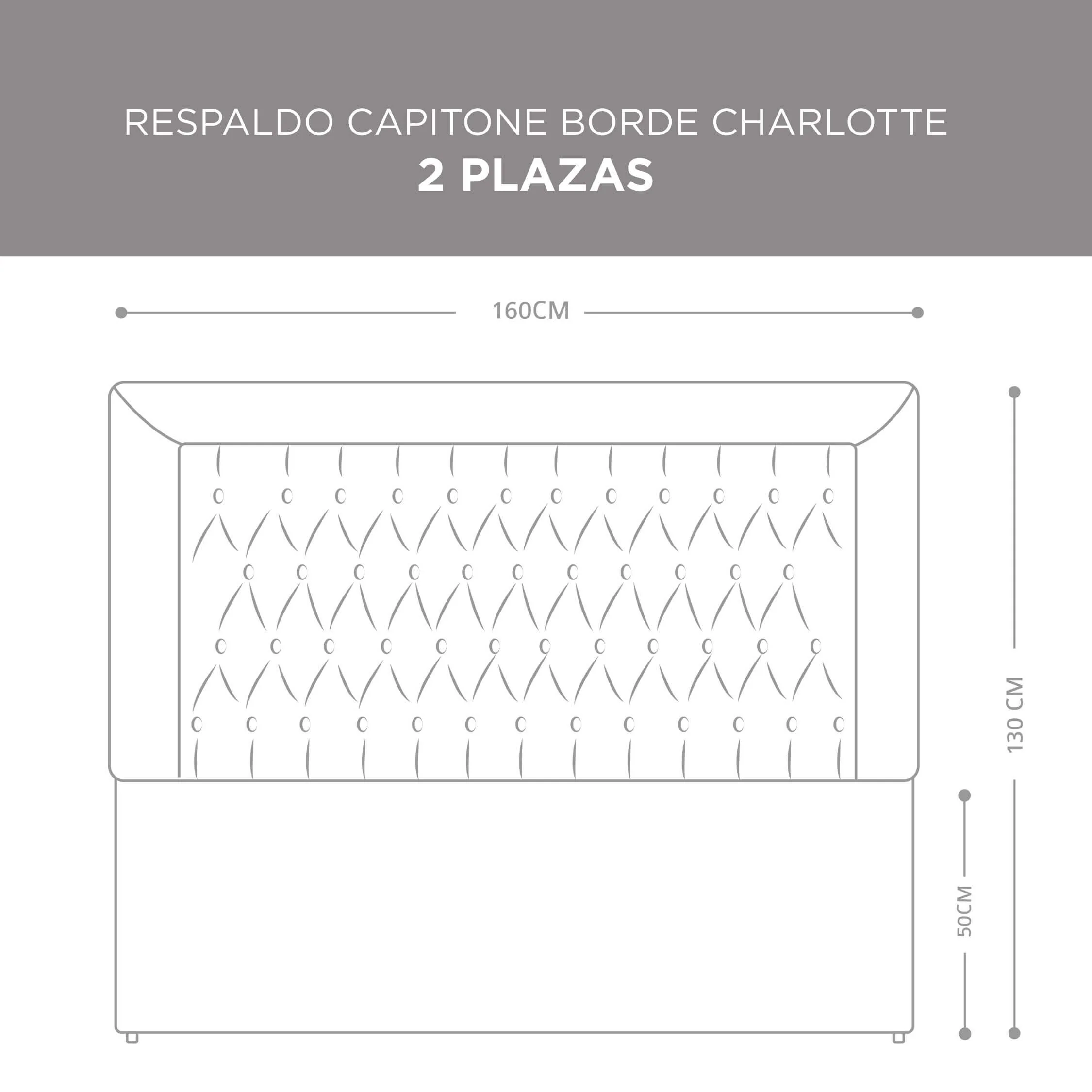 Respaldo Capitoné Borde Charlotte Beige - Image 5