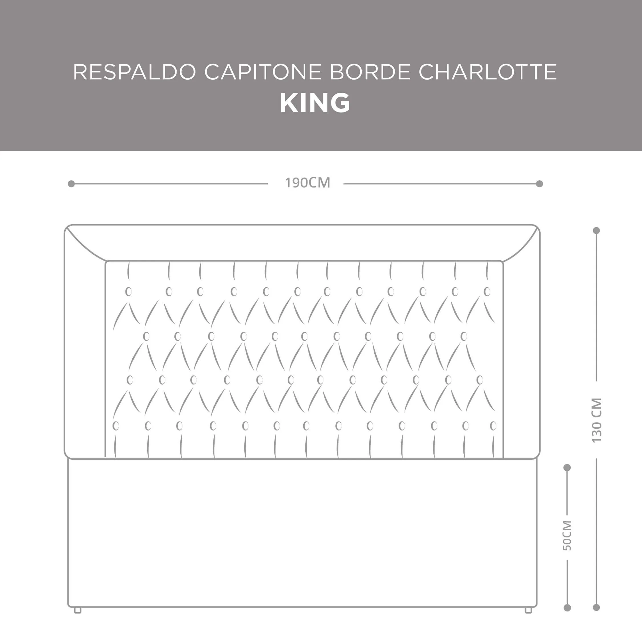 Respaldo Capitoné Borde Charlotte Beige - Image 6