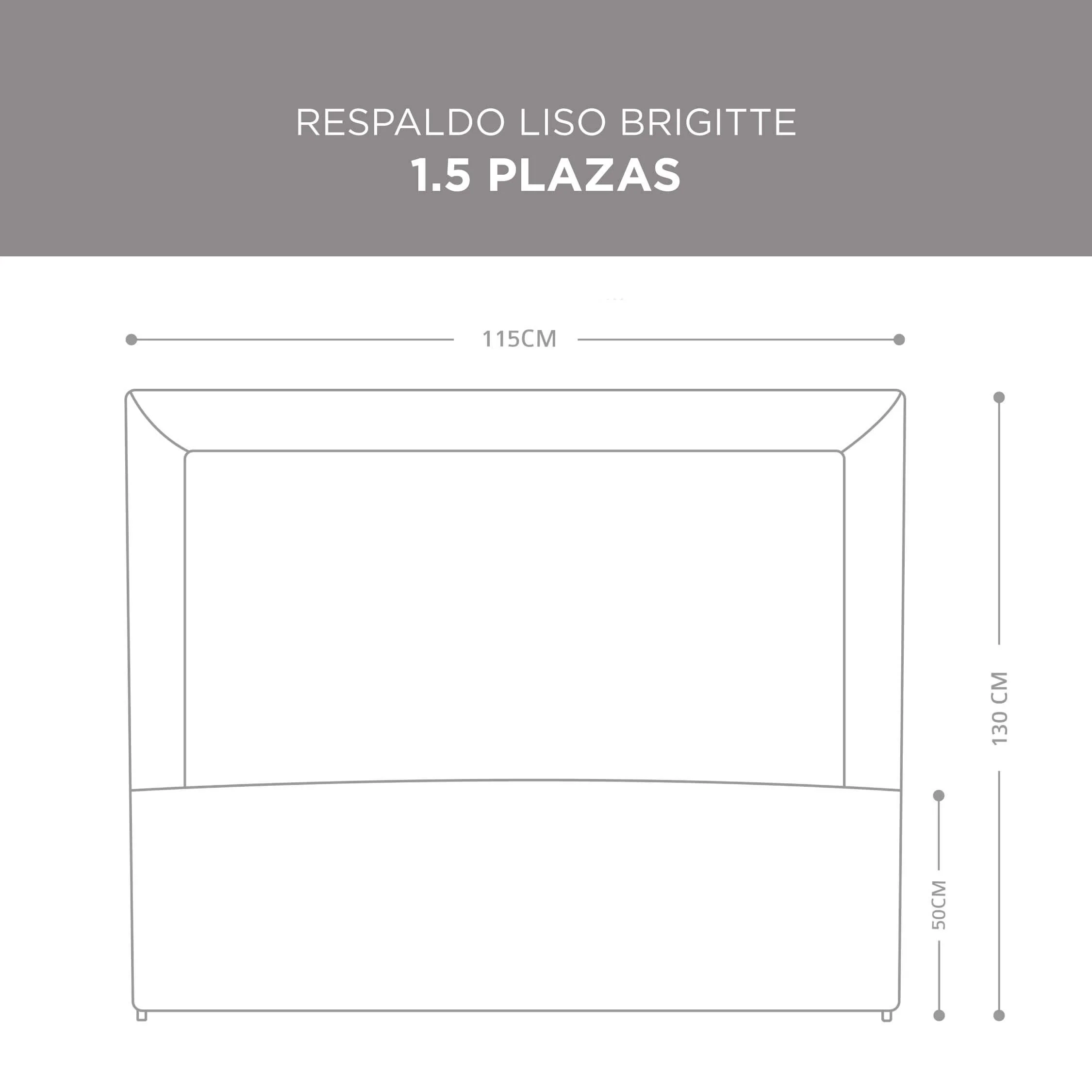 Respaldo Liso Brigitte Beige - Image 2