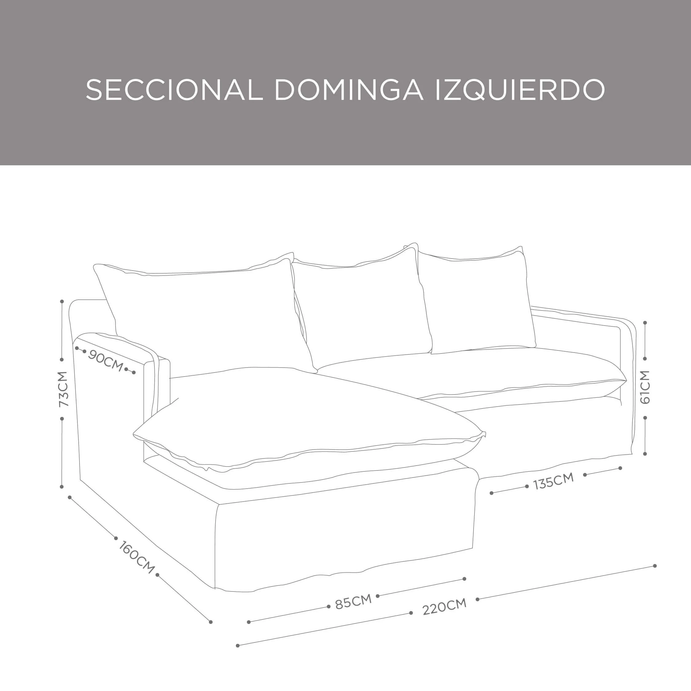 Seccional Dominga Lino Beige Izquierdo - Image 4