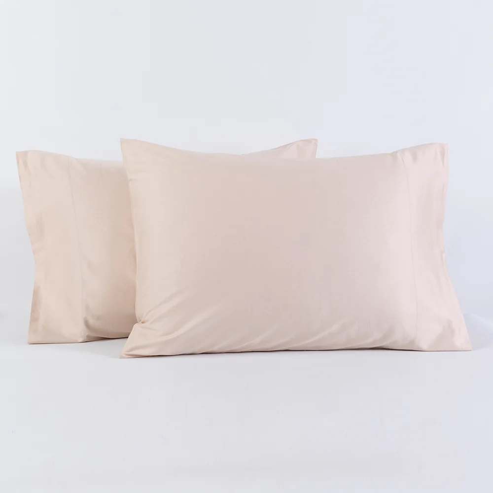 Set 2 Fundas Almohadas 300 Hilos 50x70cm Beige