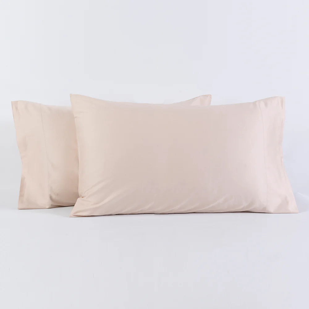 Set 2 Fundas Almohadas 300 Hilos 50x90cm Beige