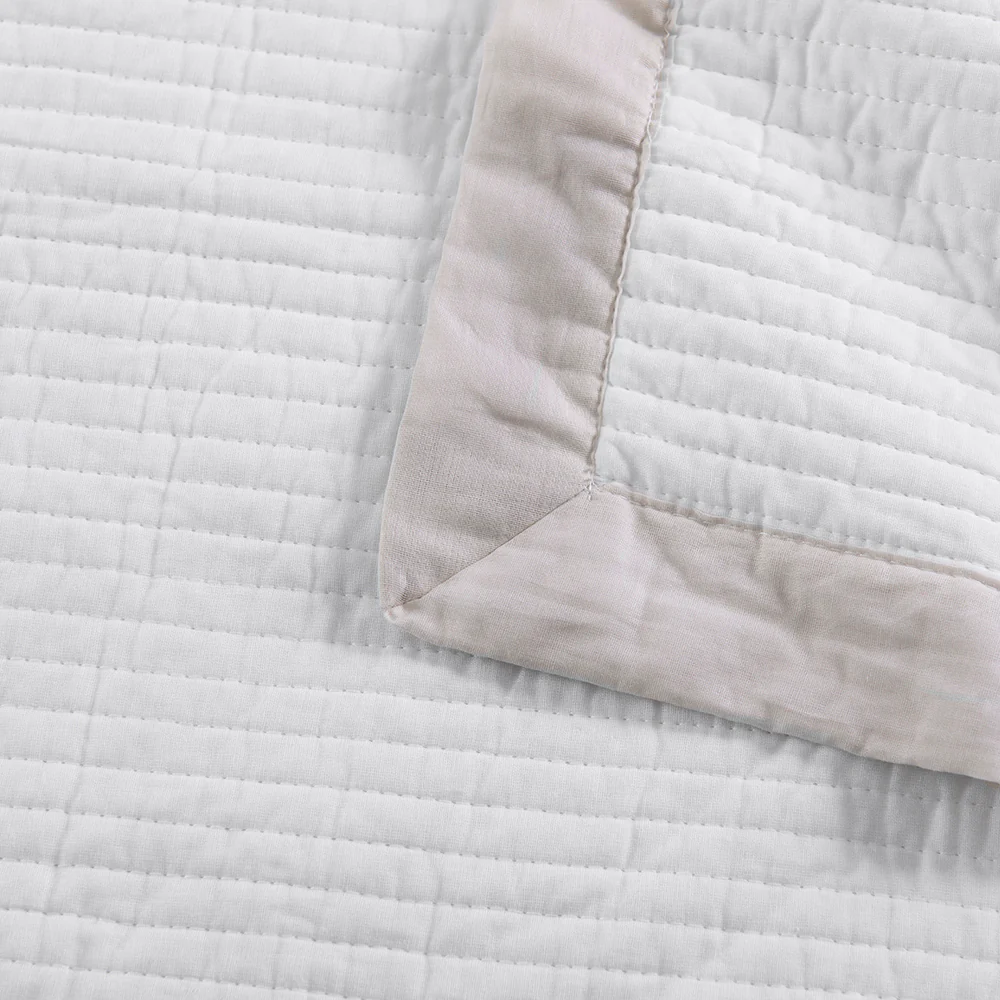 Set 2 Fundas Almohadas Borde 50x70cm Beige - Image 2