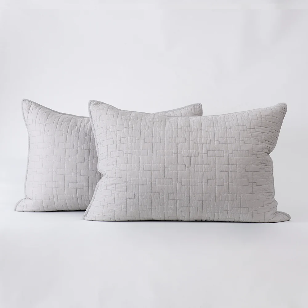 Set 2 Fundas Almohadas Mateo 50x70cm Gris