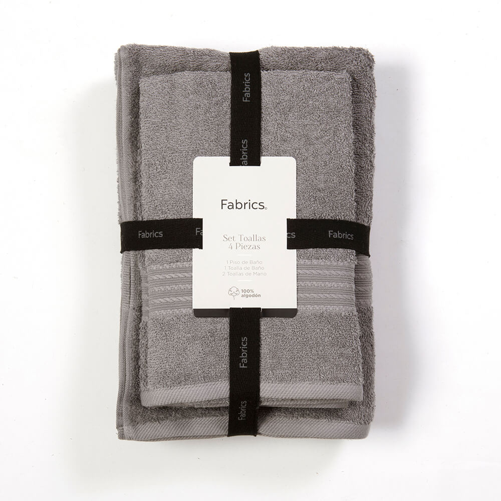 Set Toallas 4 Piezas Gris - Image 2
