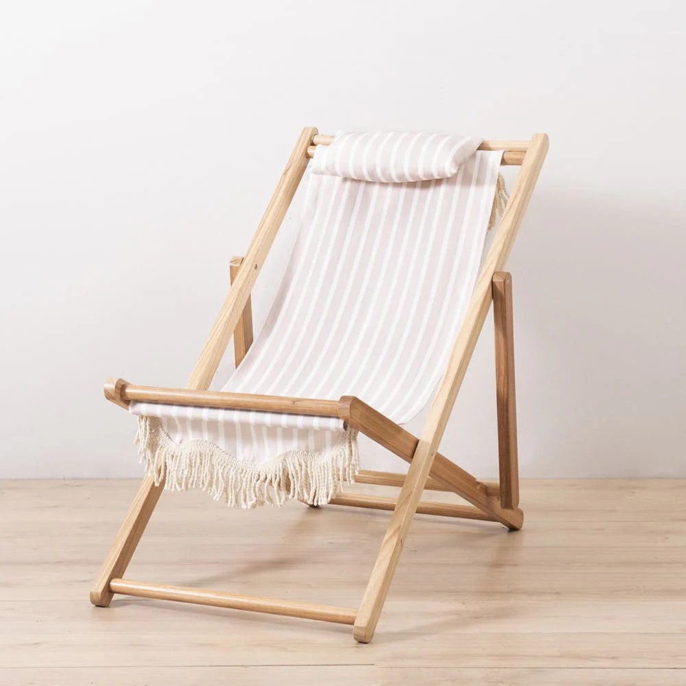 Silla Playa Plegable Menorca Beige Rayas - Image 3