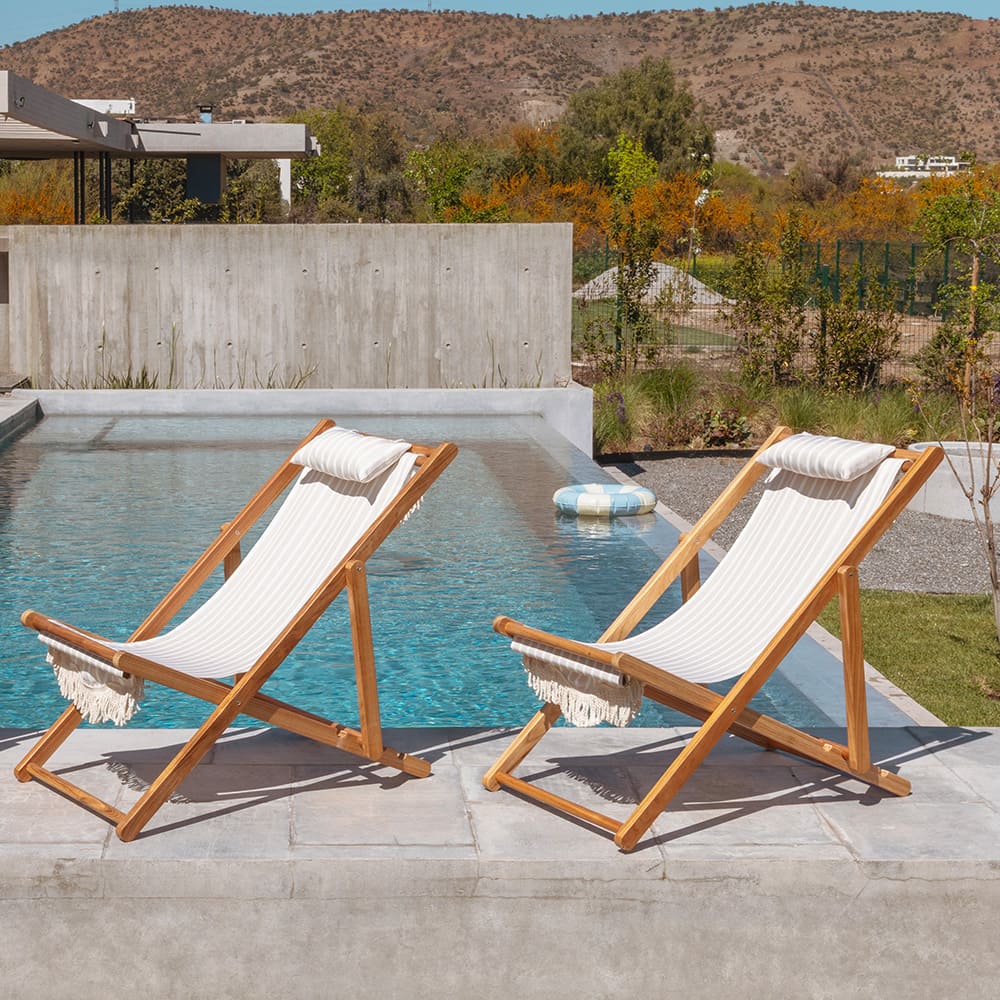 Silla Playa Plegable Menorca Beige Rayas - Image 7