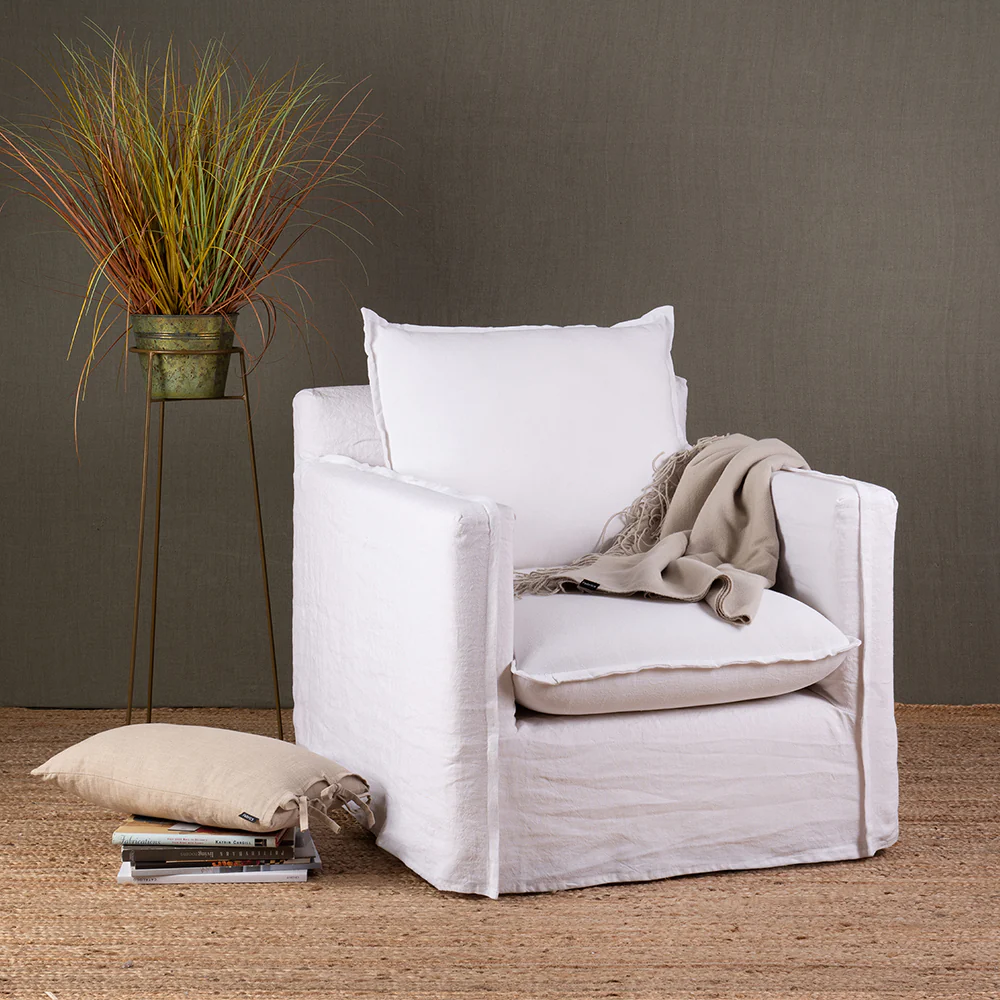 Sillón Dominga Lino Blanco - Image 4
