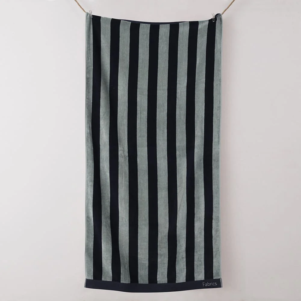 Toalla Playa Jacquard Raya Verde